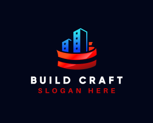 American Flag Building logo design