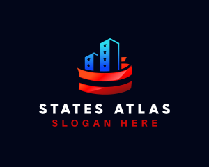 American Flag Building logo design