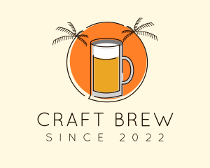 Beer - Tropical Tiki Beer Mug logo design