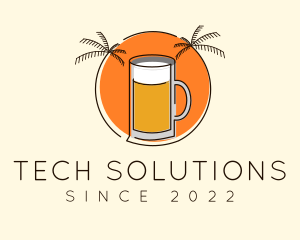Tropical Tiki Beer Mug logo design