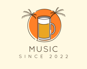 Tropical Tiki Beer Mug logo design