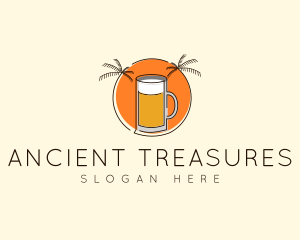 Tropical Tiki Beer Mug logo design