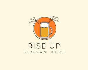 Tropical Tiki Beer Mug logo design