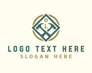 Remodeling - Construction Roofing Hammer logo design