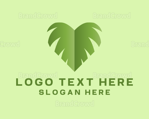 Green Leaf Heart Logo