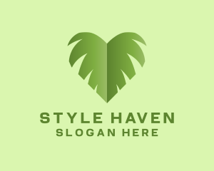 Green Leaf Heart Logo