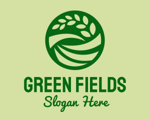 Fields - Green Farm Field logo design