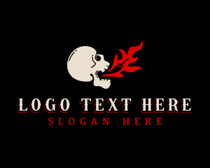 Skull - Skull Chili Flame logo design