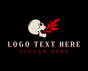 Red Vegetable - Skull Chili Flame logo design