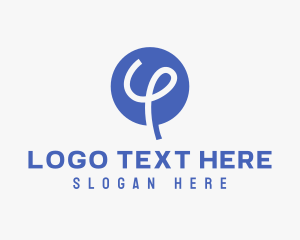 Circle - Modern String Letter Y logo design