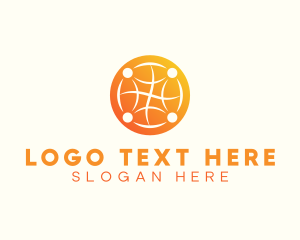 Outsourcing - Global Gradient Sphere logo design
