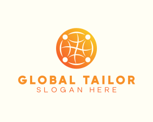 Global Gradient Sphere logo design