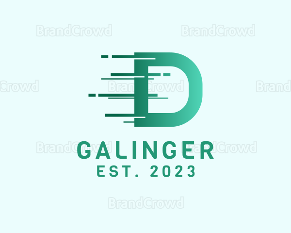 Digital Software Letter D Logo