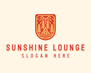 Sun Forest Campsite logo design