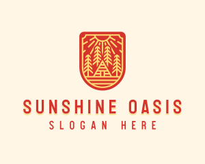 Sun Forest Campsite logo design