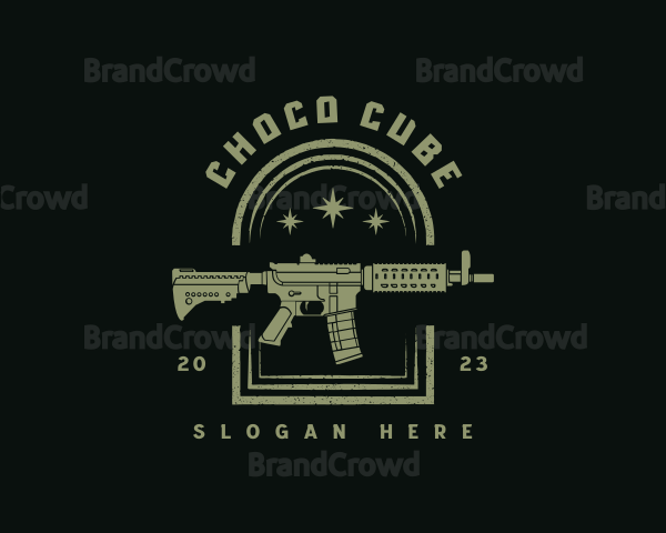 Military Rifle Gun Logo