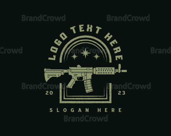 Military Rifle Gun Logo