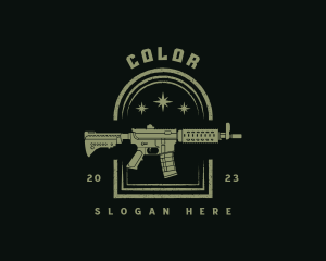 Military Rifle Gun Logo