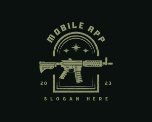 Military Rifle Gun Logo