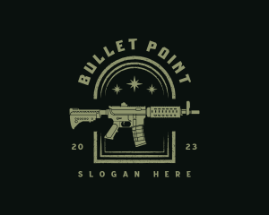 Gun - Military Rifle Gun logo design