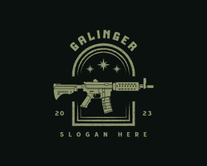 Rifle - Military Rifle Gun logo design
