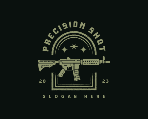 Rifle - Military Rifle Gun logo design