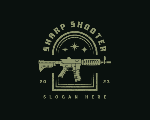 Rifle - Military Rifle Gun logo design