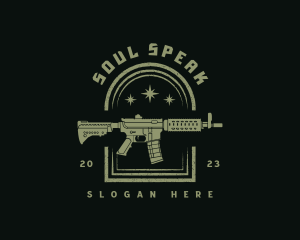 Military - Military Rifle Gun logo design