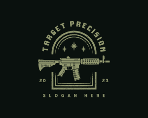 Shooting - Military Rifle Gun logo design