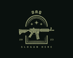 Shooting Gallery - Military Rifle Gun logo design