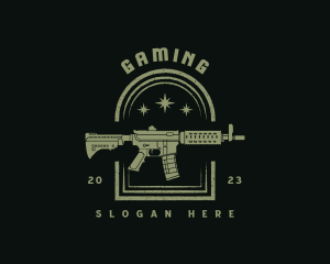 Marksmanship - Military Rifle Gun logo design