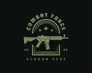 Military - Military Rifle Gun logo design