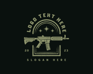 Military Rifle Gun Logo