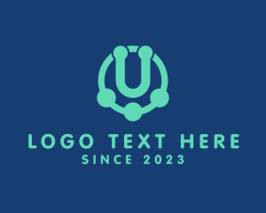 Round - Technology Startup Letter U Business logo design