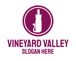Winery - Purple Cat Winery logo design
