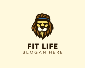 Fitness Lion Head   logo design