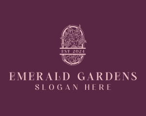 Elegant Flower Garden  logo design