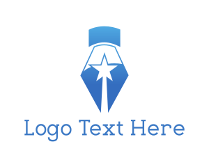 Press - Fountain Pen Nib Star logo design