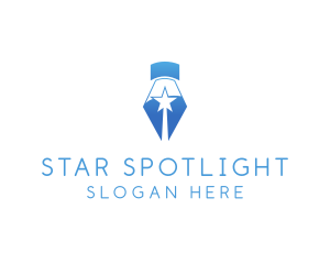 Fountain Pen Nib Star logo design