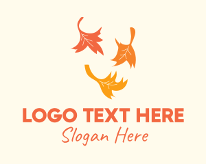 Organic Products - Nature Autumn Leaves logo design