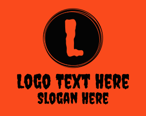 Slimy - Haunted Night Lettermark logo design