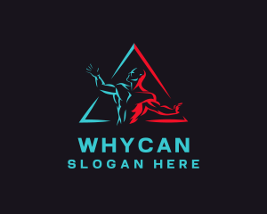 Strong Bodybuilder Gym Logo