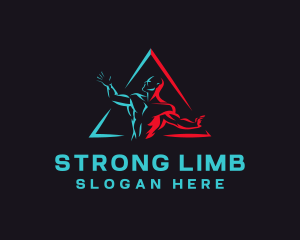 Strong Bodybuilder Gym logo design