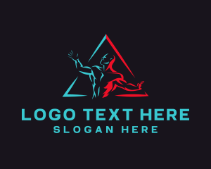 Physical - Strong Bodybuilder Gym logo design