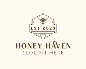 Beehive - Honey Bee Wasp logo design