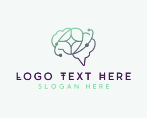 Bot - Brain Software Artificial Intelligence logo design
