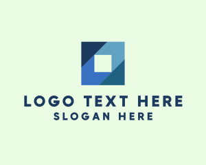Tiling - Blue Business Square logo design