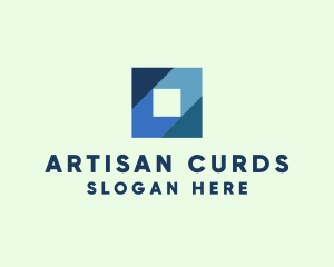 Blue Business Square logo design