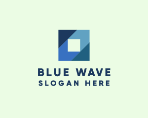 Blue Business Square logo design
