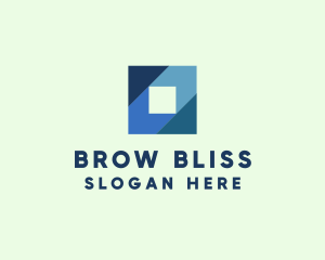 Blue Business Square logo design